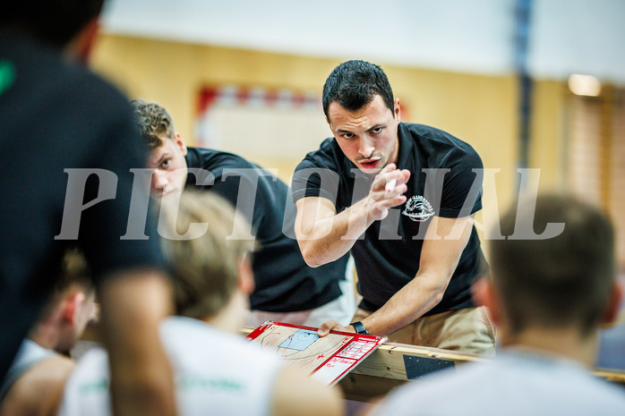 Basketball, Basketball Zweite Liga 2023/24, Grunddurchgang 4.Runde, Deutsch Wagram Alligators, Mattersburg Rocks, Lukas Hofer (Head Coach)