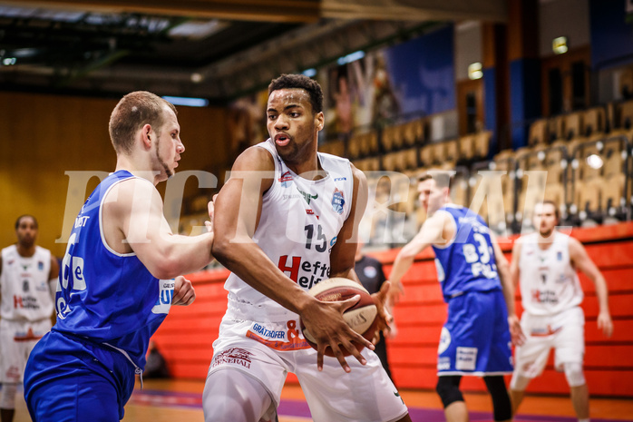 Basketball, bet-at-home Basketball Superliga 2020/21, Platzierungsrunde 9.Runde, Kapfenberg Bulls, Oberwart Gunners, Justin DeJon Briggs (15)