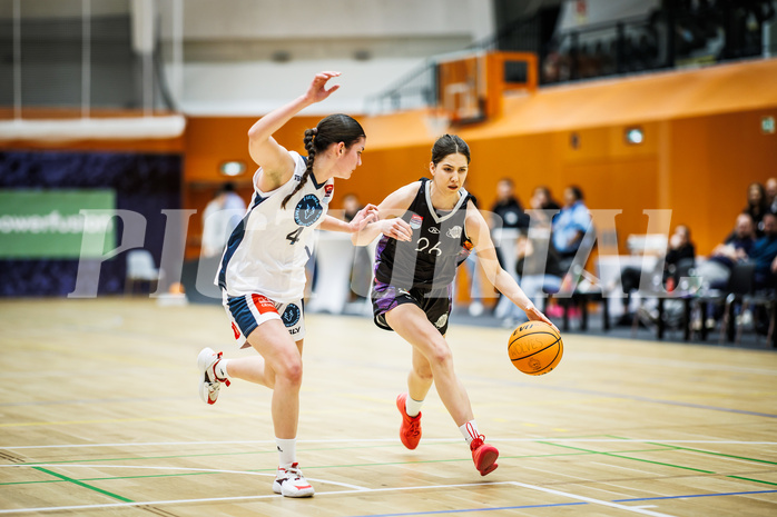 Basketball, Win2Day Basketball Damen Superliga 2023/24, Grunddurchgang 12.Runde, Vienna Timberwolves, Vienna United, Oryna Bolotnikova (26)
