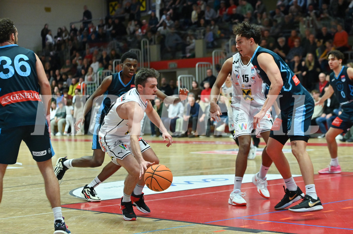 Basketball, Superliga 2023/24, Grunddurchgang 22. Runde, Flyers Wels vs. Vienna Timberwolves,
