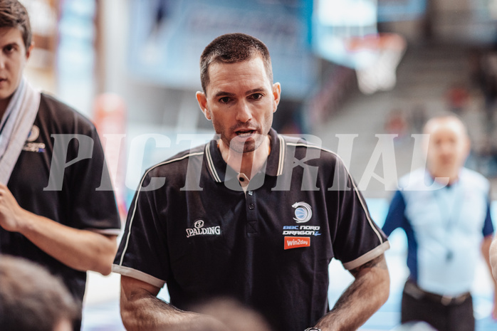 Basketball, Basketball Austria Cup 2023/24, VF Spiel 7, Oberwart Gunners, Dragonz Eisenstadt, Felix Jambor (Coach)