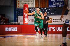 Basketball, bet-at-home Basketball Superliga 2021/22, Playoffs, Viertelfinale Spiel 1, Oberwart Gunners, Kapfenberg Bulls, Andrija Matic (4)