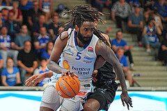 Basketball, Basketball Superliga 2024/25, Playoffs, Viertelfinale Spiel 3, Oberwart Gunners vs. Kapfenberg 