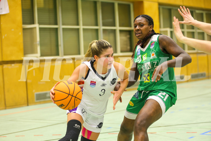 Basketball Damen Superliga 2023/24, Grunddurchgang 13.Runde Vienna United vs. UBI Graz


