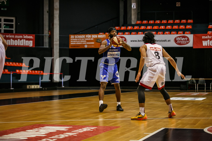 Basketball, bet-at-home Basketball Superliga 2020/21, Grunddurchgang 7. Runde, BC Vienna, Oberwart Gunners, Quincy Diggs (13)
