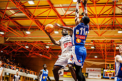 Basketball, win2day Basketball Superliga 2023/224, Grunddurchgang Runde 16, BBC Nord Dragonz, Oberwart Gunners, Austen Awosika (10)