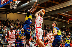 Basketball, win2day Basketball Superliga 2024/25, Grunddurchgang 18.Runde, Traiskirchen Lions, UBSC Graz, Ryan Moffat (4)