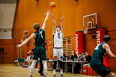 Basketball, Basketball Zweite Liga 2024/25, Grunddurchgang 12.Runde, Vienna Timberwolves, Dornbirn Lions, Laurynas Vitosis (7), Philipp D'Angelo (9)