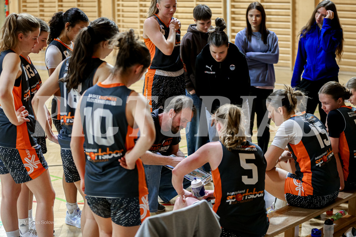 22.02.2025 Österreichischer Basketballverband 2024/25, SLWU19 Basket Flames UNION vs Basket Duchess