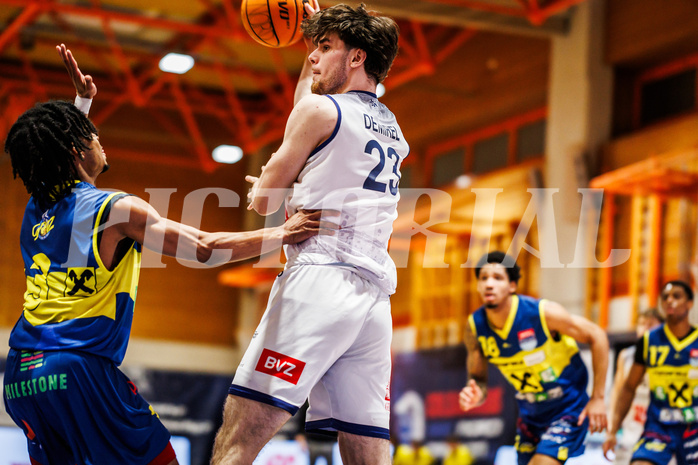 Basketball, win2day Basketball Superliga 2023/224, Grunddurchgang Runde 21, BBC Nord Dragonz, UBSC Graz, Dogus Demirel (23)