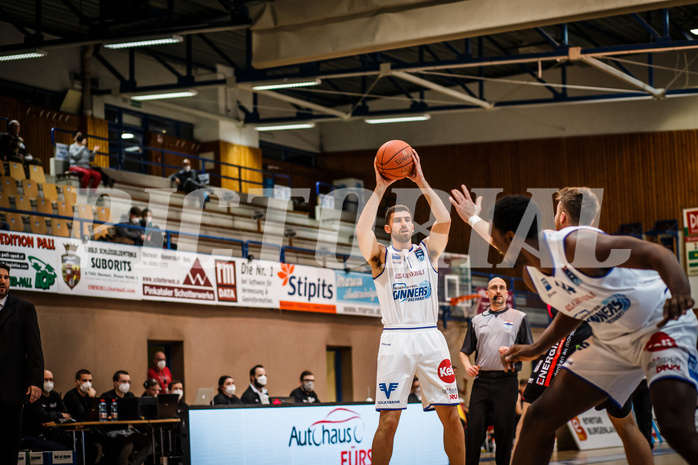 Basketball, bet-at-home Basketball Superliga 2021/22, Grunddurchgang Runde 9, Oberwart Gunners, Flyers Wels, Ioannis Chatzinikolas (11)