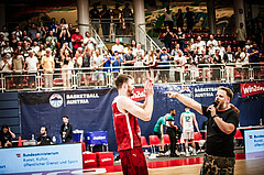 Basketball, FIBA EuroBasket 2025 Qualifiers , , AUSTRIA, IRELAND, Rafael Dobler (Speaker), Jakob PÖLTL (12)