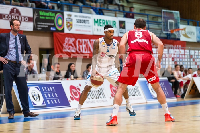 Basketball, ABL 2016/17, Grunddurchgang 19.Runde, Oberwart Gunners, BC Vienna, Derek Jackson Jr. (6), Pedrag Miletic (8)