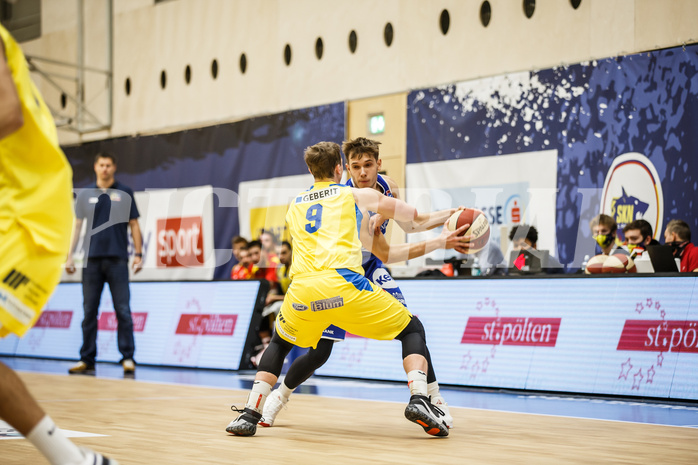 Basketball, bet-at-home Basketball Superliga 2020/21, Grunddurchgang 15. Runde, SKN St. Pölten Basketball, Oberwart Gunners, Jonathan Knessl (12)