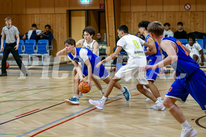 12.01.2025 Österreichischer Basketballverband 2024/25, SLMU19, Basket Flames WAT vs. BBU Salzburg