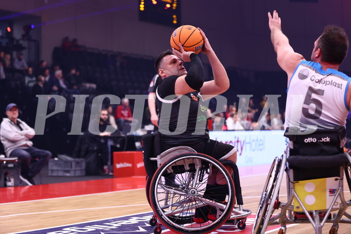 19.01.2025, Graz, Raiffeisen Sportpark, Rollstuhl BB Cup 2025, Finale, Flinkstones Graz vs Sitting Bulls Klosterneuburg,  