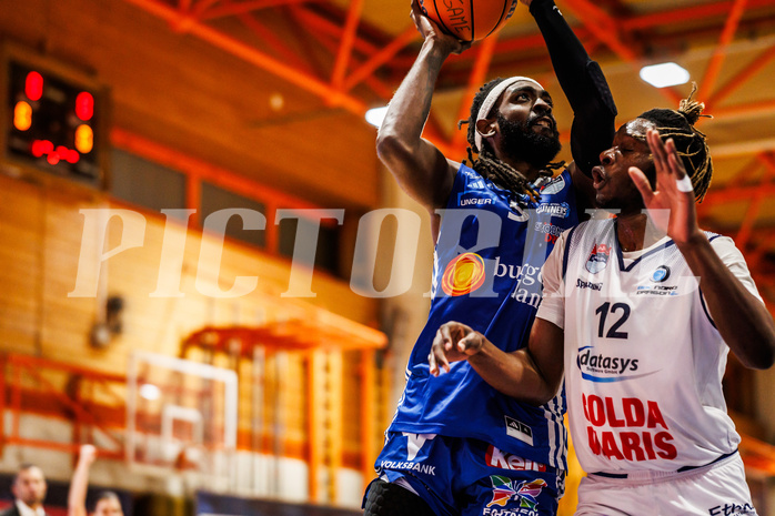 Basketball, win2day Basketball Superliga 2024/25, Grunddurchgang Runde 9, BBC Nord Dragonz, Oberwart Gunners, Siegfried Reid (5)