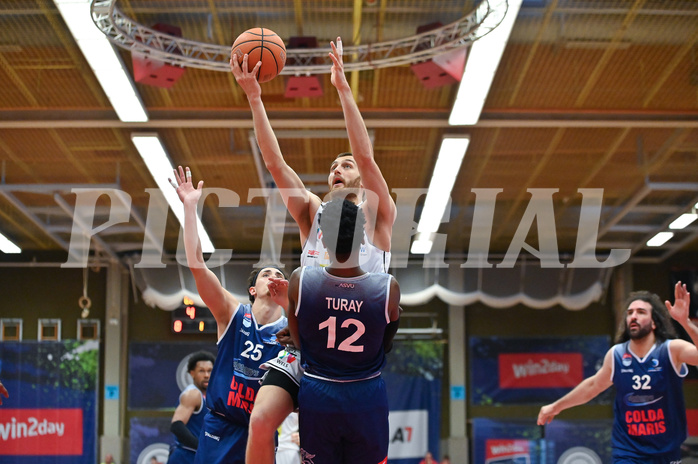 Basketball Superliga 2024/25, Playoff, Viertelfinale Spiel 3, Flyers Wels vs BBC Nord Dragonz,
