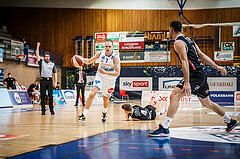 Basketball, bet-at-home Basketball Superliga 2020/21, Grunddurchgang, 4. Runde, Oberwart Gunners, Raiffeisen Flyers Wels, Sebastian Käferle (7)