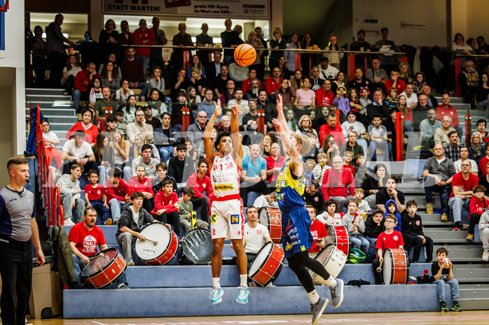 Basketball, win2day Basketball Superliga 2024/25, Grunddurchgang 18.Runde, Traiskirchen Lions, UBSC Graz, Obinna Anthony Ndukwe (2)