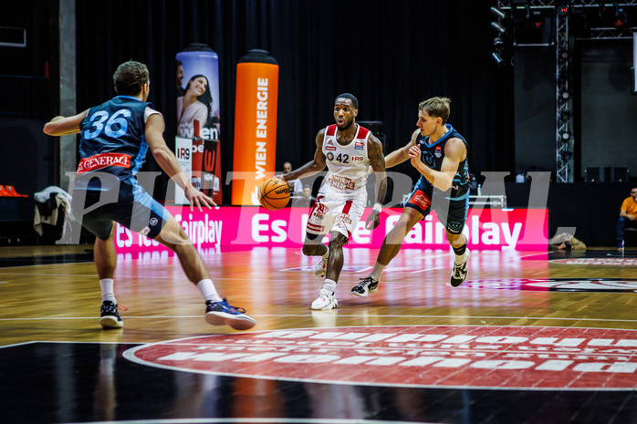 Basketball, Win2Day Superliga 2023/24, Grunddurchgang 8.Runde, BC Vienna, Vienna Timberwolves, Demarkus Stuckey Jr. (42)