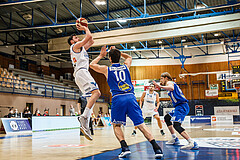 Basketball, bet-at-home Basketball Superliga 2020/21, Platzierungsrunde, 1. Runde, Oberwart Gunners, Gmunden Swans, Ignas Fiodorovas (5)