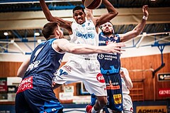 Basketball, ABL 2017/18, Grunddurchgang 33.Runde, Oberwart Gunners, Kapfenberg Bulls, Gregg Denzel (9)