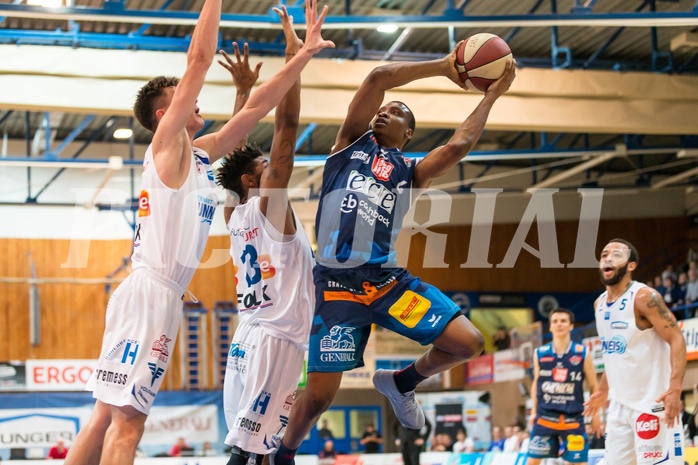 Basketball, ABL 2017/18, Grunddurchgang 15.Runde, Oberwart Gunners, Kapfenberg Bulls, Kareem Jamar (4)
