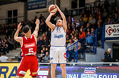 Basketball, Admiral Basketball Superliga 2019/20, Grunddurchgang 14.Runde, Oberwart Gunners, BC Vienna, Sebastian Käferle (7)