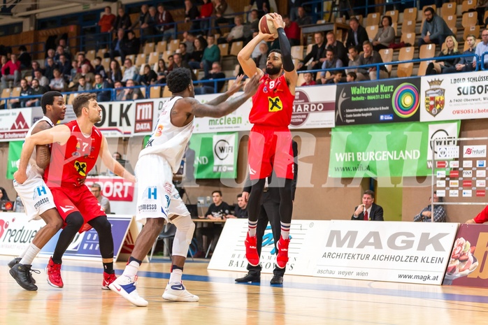Basketball, ABL 2016/17, Grunddurchgang 21.Runde, Oberwart Gunners, WBC Wels, Kevin Payton (8), Jamari Traylor (9)