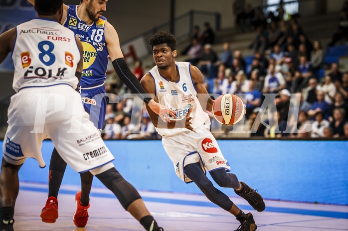Basketball, ABL 2018/19, Playoff HF Spiel 1, Oberwart Gunners, Gmunden Swans, Dwane Miner (6)