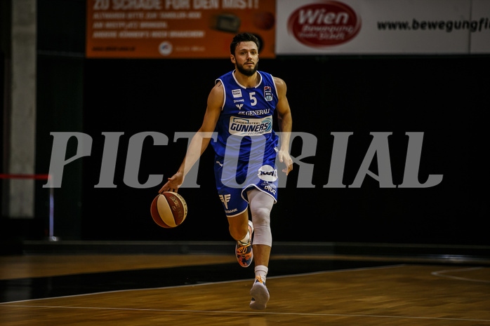 Basketball, bet-at-home Basketball Superliga 2020/21, Grunddurchgang 7. Runde, BC Vienna, Oberwart Gunners, Ignas Fiodorovas (5)