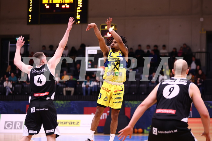 04.02.2024, Graz, Raiffeisen Sportpark Graz, Basketball Superliga 2023/24, Grunddurchgang, Runde 20, UBSC Raiffeisen Graz - OCS Capital Bulls 