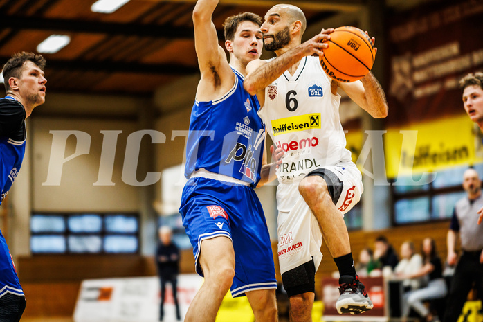 Basketball, Basketball Zweite Liga 2023/24, Viertelfinale Spiel 2, Mattersburg Rocks, Kufstein Towers, Dominik Alturban (6) Basketball, Basketball Zweite Liga 2023/24, Viertelfinale Spiel 2, Mattersburg Rocks, Kufstein Towers, Dominik Alturban (6)