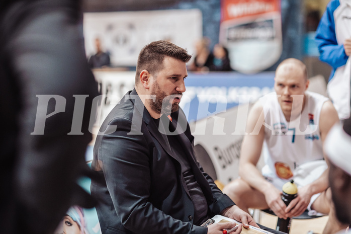 Basketball, Basketball Superliga 2023/24 , Qualifikationsrunde 4, Oberwart Gunners, BBC Nord Dragonz, Horst Leitner (Head Coach)