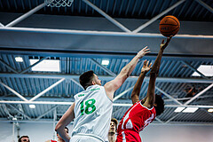 Basketball, Basketball Zweite Liga 2024/25, Grunddurchgang 1.Runde, Deutsch Wagram Alligators, Upper Austrian Ballers, Matej Drgon (18), Marko Laus (14)