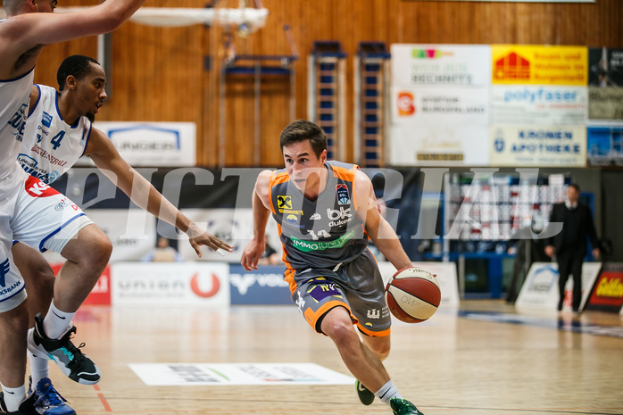 Basketball, bet-at-home Basketball Superliga 2020/21, Grunddurchgang 8. Runde, Oberwart Gunners, Klosterneuburg Dukes, Valentin Bauer (14)