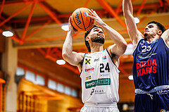 Basketball, win2day Basketball Superliga 2024/25, Grunddurchgang Runde 2, BBC Nord Dragonz, Klosterneuburg Dukes, Will Carius (24)