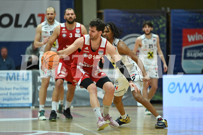 Basketball, Superliga 2023/24, Grunddurchgang 20. Runde, Flyers Wels vs. BC Vienna,
