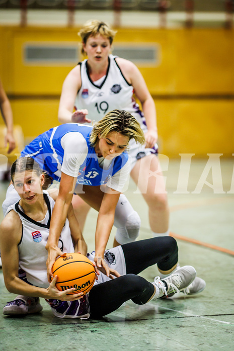 Basketball, Win2Day Basketball Damen Superliga 2023/24, Grunddurchgang 1.Runde, Vienna United, DBB LZ OÖ, Antonia Reissner (9), Milica Popovic (13)