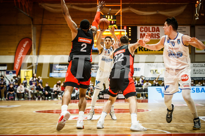 Basketball, Basketball Austria, Cup Final Four 2021/22 
Herren Cupfinale, BC GGMT Vienna, Oberwart Gunners, Magdy Abou-Ahmed (6)