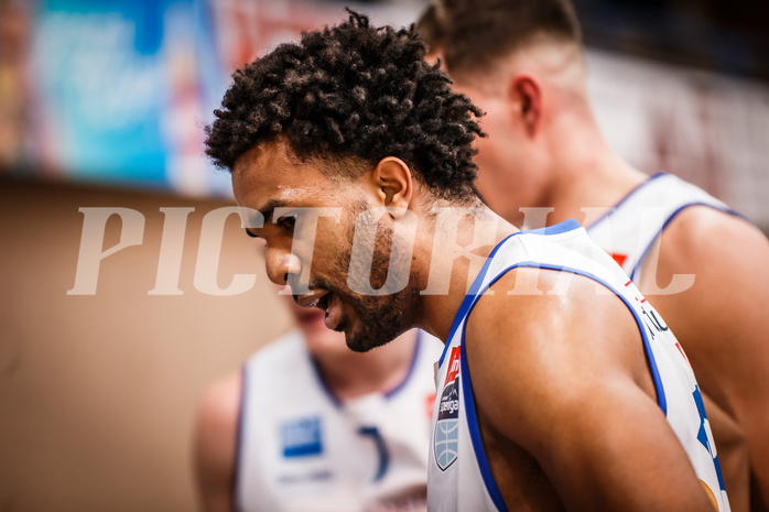 Basketball, bet-at-home Basketball Superliga 2021/22, Playoffs, Viertelfinale Spiel 1, Oberwart Gunners, Kapfenberg Bulls, Connor Cashaw (13)