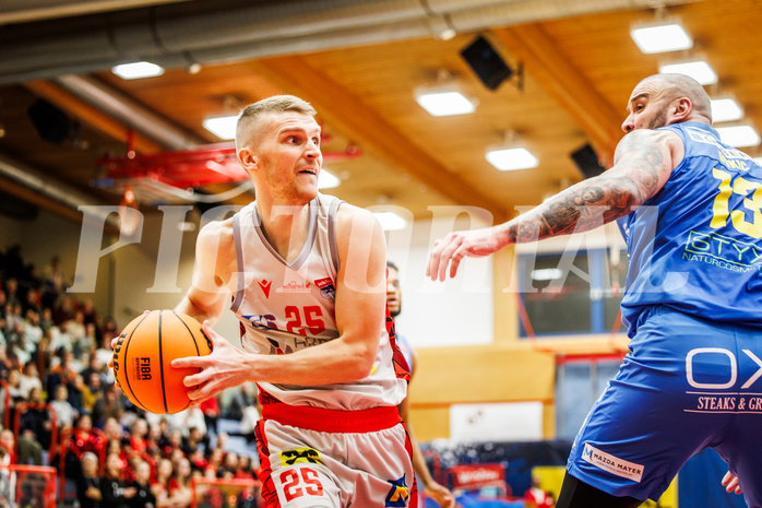 Basketball, Basketball Austria Cup 2023/24, Viertelfinale, Traiskirchen Lions, SKN St. Pölten, Edgars Lasenbergs (25)