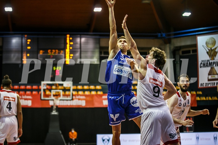 Basketball, bet-at-home Basketball Superliga 2020/21, Grunddurchgang 7. Runde, BC Vienna, Oberwart Gunners, Jonathan Knessl (12)