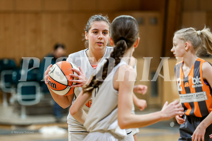22.02.2025 Österreichischer Basketballverband 2024/25, SLWU14 Basket Flames UNION vs Basket Duchess