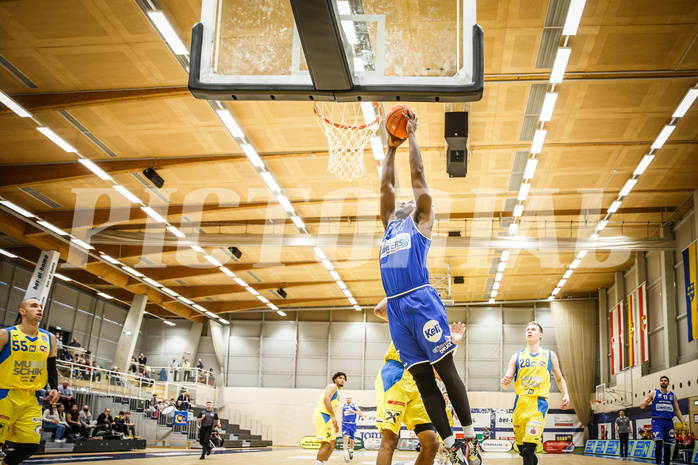 Basketball, bet-at-home Basketball Superliga 2021/22, Platzierungsrunde 9.Runde, SKN St. Pölten Basketball, Oberwart Gunners, Emondre Rickman (14)