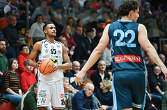 Basketball, Superliga 2023/24, Grunddurchgang 22. Runde, Flyers Wels vs. Vienna Timberwolves,