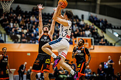 Basketball, Win2Day Superliga 2023/24, 1. Qualifikationsrunde, Vienna Timberwolves, Fürstenfeld Panthers, Phil Steffens (15), Ivor Kuresevic (44)