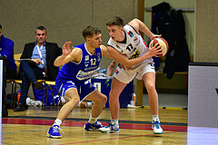 Basketball Superliga 2020/21, Grunddurchgang 13. Runde Flyers Wels vs. Oberwart, Jonathan Knessl (12), Lukas Reichle (17),
