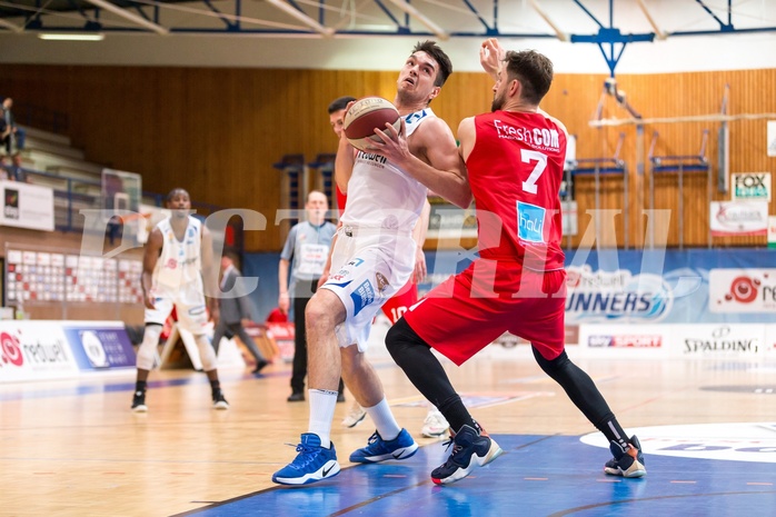 Basketball, ABL 2016/17, Playoff HF Spiel 1, Oberwart Gunners, WBC Wels, Benjamin Blazevic (12)